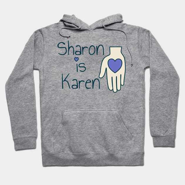 Sharing is Caring - hand with heart Hoodie by WTFudge